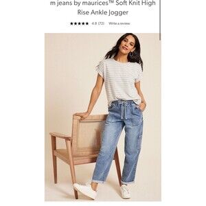 Maurice’s size 16 soft knit high-rise jogger jeans
